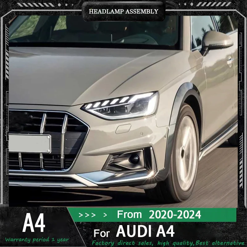 

Автомобильный Стайлинг Фара для Audi A4 Светодиодные фары 2020 2021-2024 Светодиодные фары Проектор Передний головной фонарь Автомобильные аксессуары