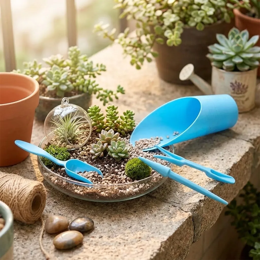 Gardening Tool Kit 4pcs Set for Enthusiasts Perfect for Various Tasks Including Succulent Planting and Transplantation Needs