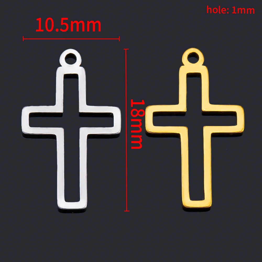 10pcs Stainless Steel Geometric Cross Frame Earrings Charms Connectors Necklaces Earrings Jewelry Making Supplies Bulk Wholesale - Image 6