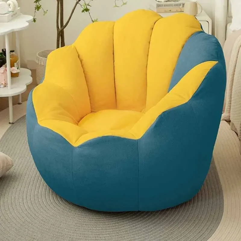 Classic Designer Bean Bag Modern Recliner Background Relaxing Bean Bag Single Luxury Sofa Sala De Estar Library Furniture