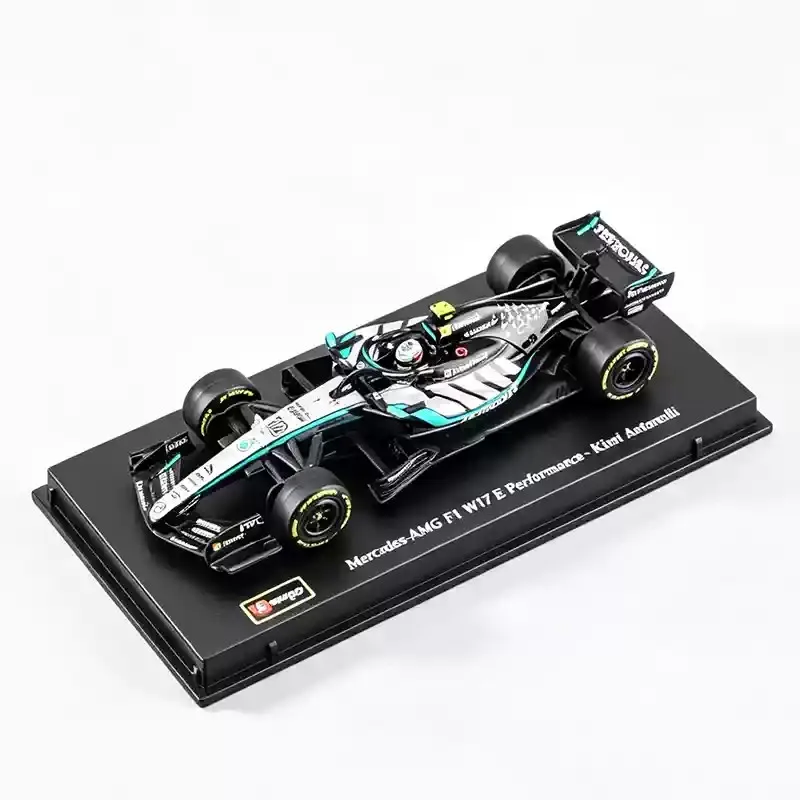 Original Burago F1 New 1:43 Mercedes W17 Formula Racing Car Model 2026 Merchandise Antonelli Russell Toys Ornament Collectible