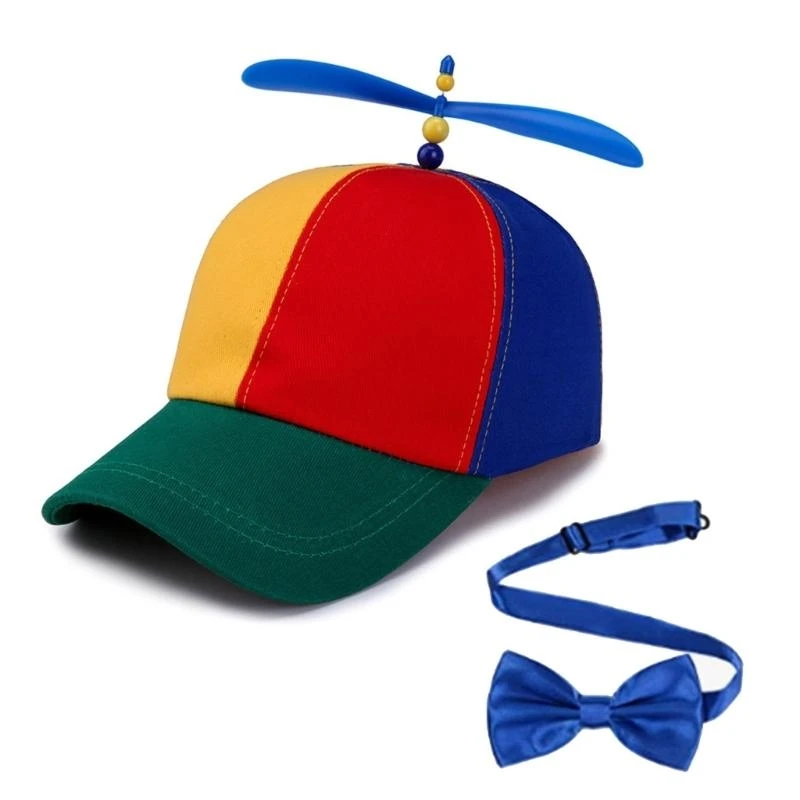 Simpatico papillon per bambini + berretti da baseball con elica Spettacoli natalizi Berretti da baseball Bambini Campeggio Ciclismo Cappellini a becco d'anatra