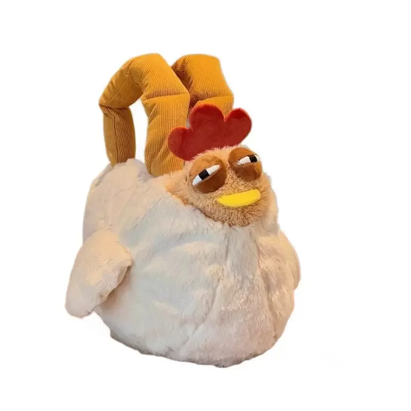 25cm Fur Chicken Plush Bag Toys Ugly Hen Shape Handbag Funny  Doll Satchel Purse For Women Birthday Gifts