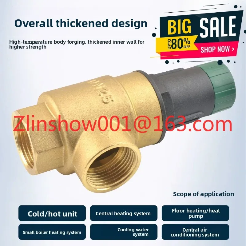 Bypass valve Visual adjustment DN20 25 32 All copper dial Balanced differential pressure Bypass valve