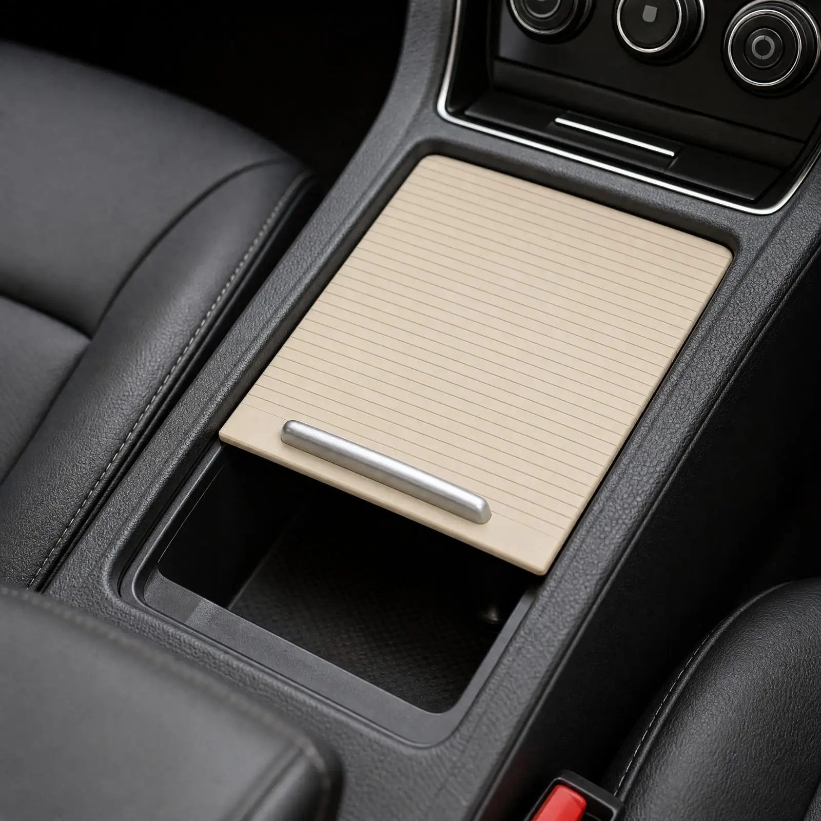 German Automaker Center Console Sliding Cover Panel Slim Cup Holder Sliding Cover with Pull Handle for Everyday Vehicle Use
