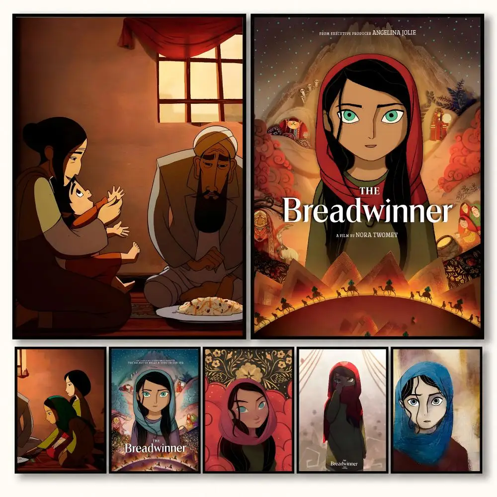 The Breadwinner Animated Afghan Girl Family Drama Movie Poster Decorative art prints for the home, holiday gifts, unframed