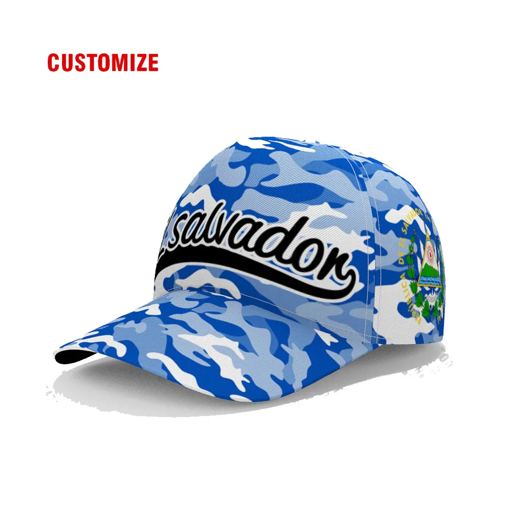 El Salvador Baseball Caps Custom Elsalvador Team Logo Sv Hats Slv Country Travel Spanish Nation Salvadoran Flag Photo Headgear