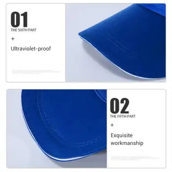 Sport Solskydd Hattar Män Kvinnor Andningsbara Justerbara Tomma Topp Bomull Baseballkepsar För Resor Vandring Utomhus Sportkepsar 6 best sales Sun visor hat - №1