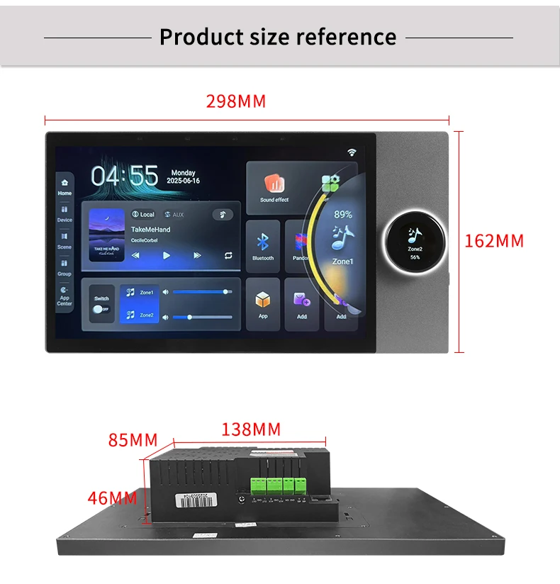 10 "TUYA نظام الصوت المنزلي الذكي بوابة زيجبي 2 منطقة الصوت في الجدار مكبر للصوت واي فاي بلوتوث مشغل موسيقى لوحة التحكم الصوتي