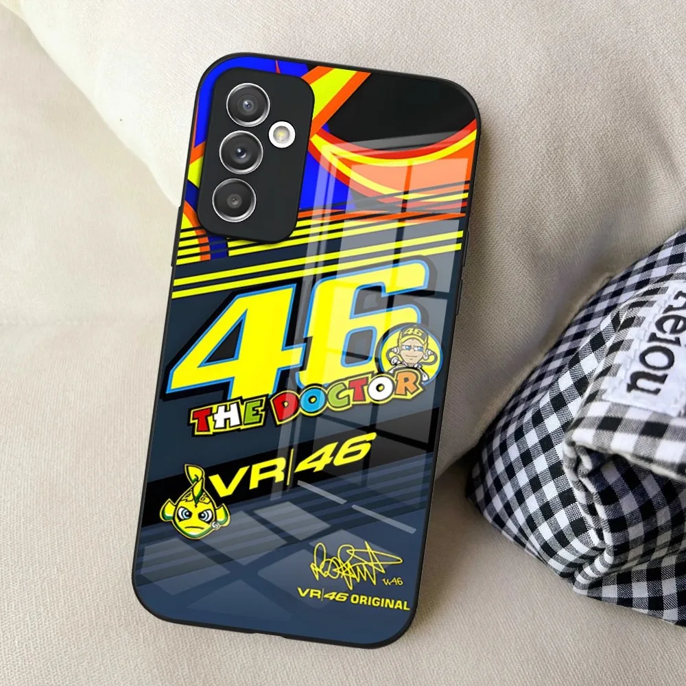 Super Moto Number VR-46 Phone Case for Samsung S24 Ultra S23 S22 S20 Fe S21 Plus Galaxy A54 A34 A24 A53 Note 20 Glass Cover