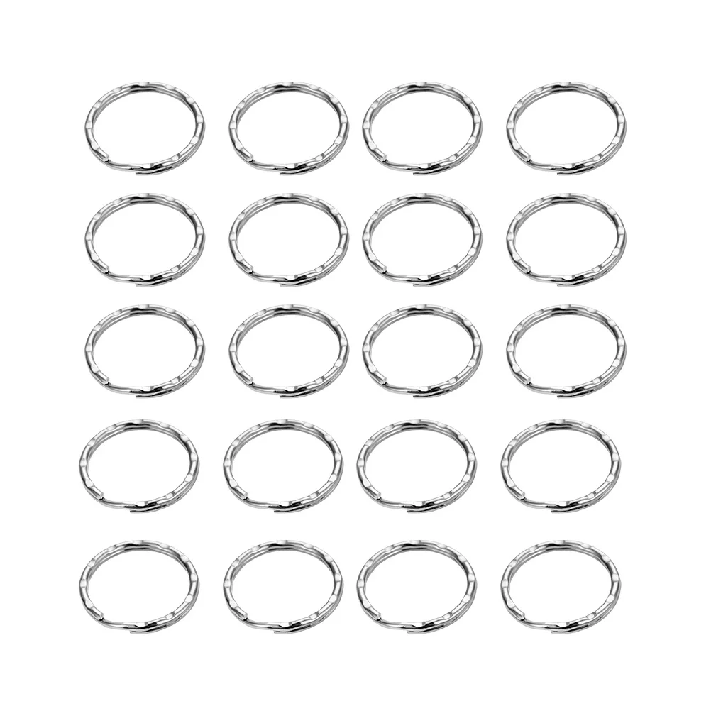 

200pcs Metal Key Ring 1.8X28Mm Flat Split Circular Rings Rustproof Strong Diy Craft Keychain Accessory For Project Jewelry