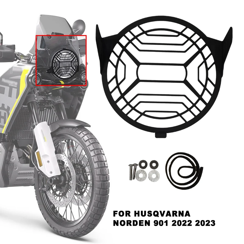 

Motorcycle For Husqvarna Norden 901 Norden901 2022 2023 Stainless Steel Headlight Headlamp Grille Shield Guard Cover Protector