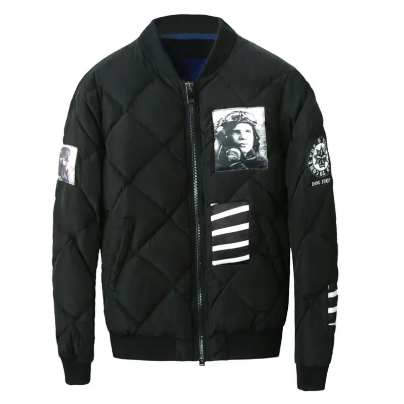 

Men's ort Thiened down Jaet New Faion Casual Autumn Winter Coat with Bae Branding Outdoor Wear for Men
