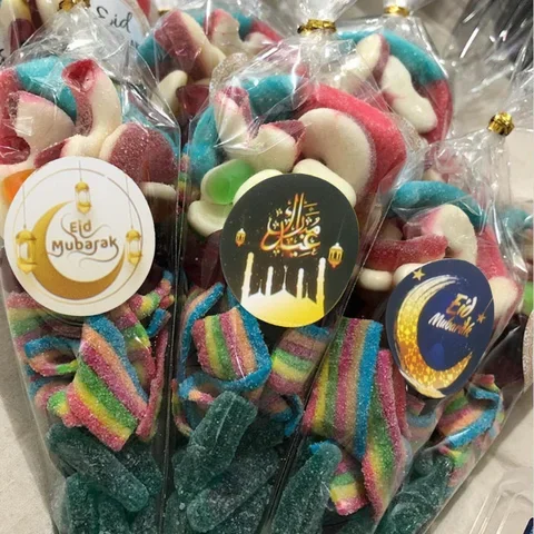 

120 шт., декоративные наклейки EID Mubarak, Рамадан, раньше, мусульманский фестиваль, подарки, ярлыки, хадж, Рамадан кареем