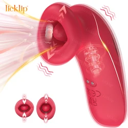 LICKLIP Tongue G Spot Vibrator Adult Massager Sucking Vibrator Clitoral Nipple Anal Stimulator Sex Toys Vibrator for Woman 18+