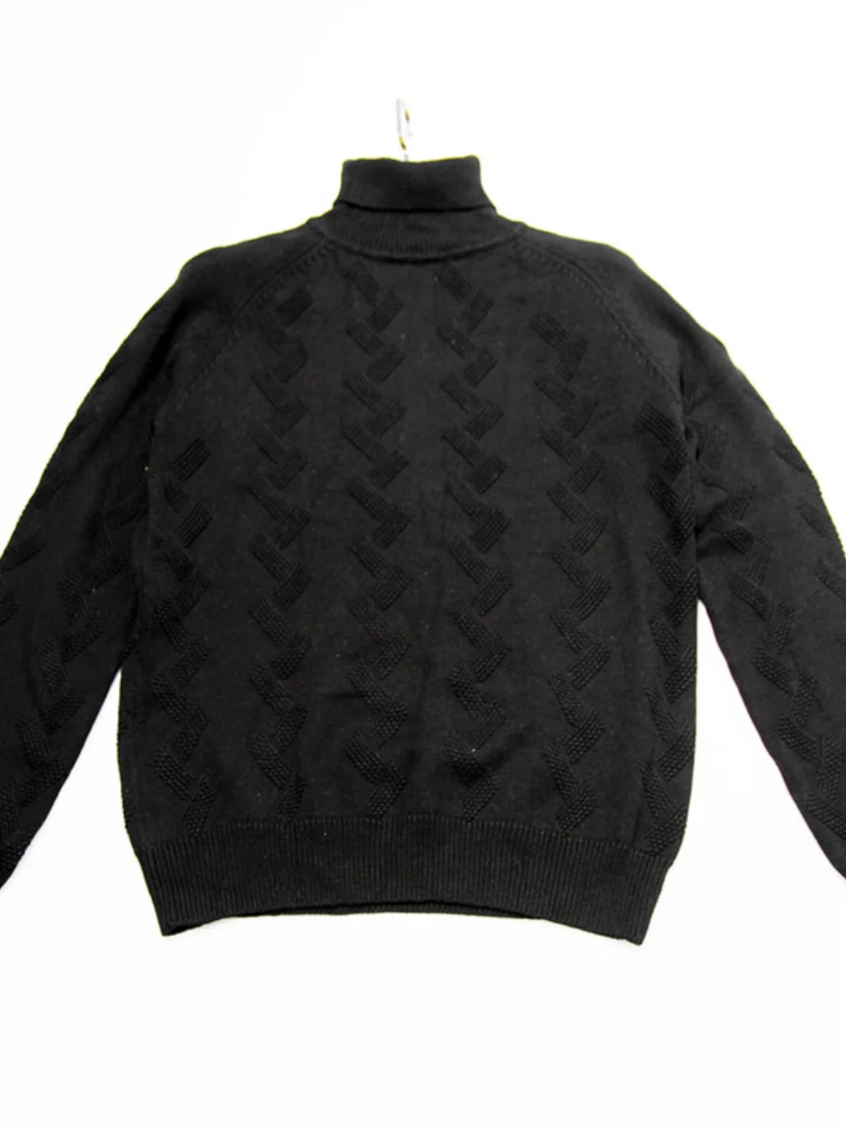 Men's Winter High Ne Knitted Base irt Casual Overhead Warm Large Size Sweater Loose Fit Youthful Sle Long Sve  ...