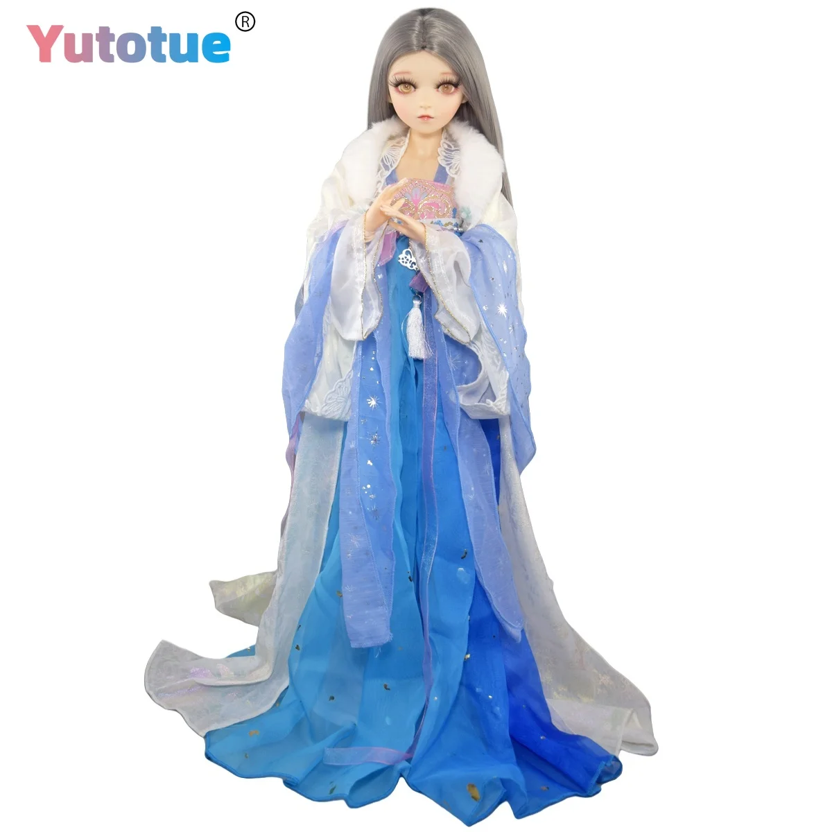 

YUTOTUE 60cm Height Female Doll BJD Toy Glitter Gold Eyes Changeable Handmade Ancient Clothing Lifelike