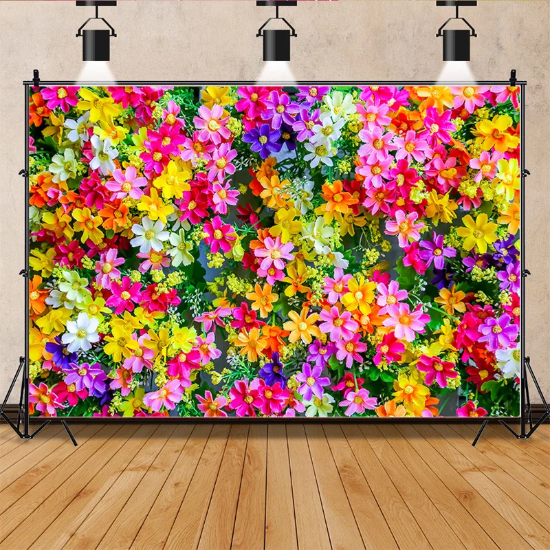 SHUOZHIKE Art Fabric Blooming Flowers Photography Backdrops Spring Valentine Day Room Decors Photo Studio Background HD-01