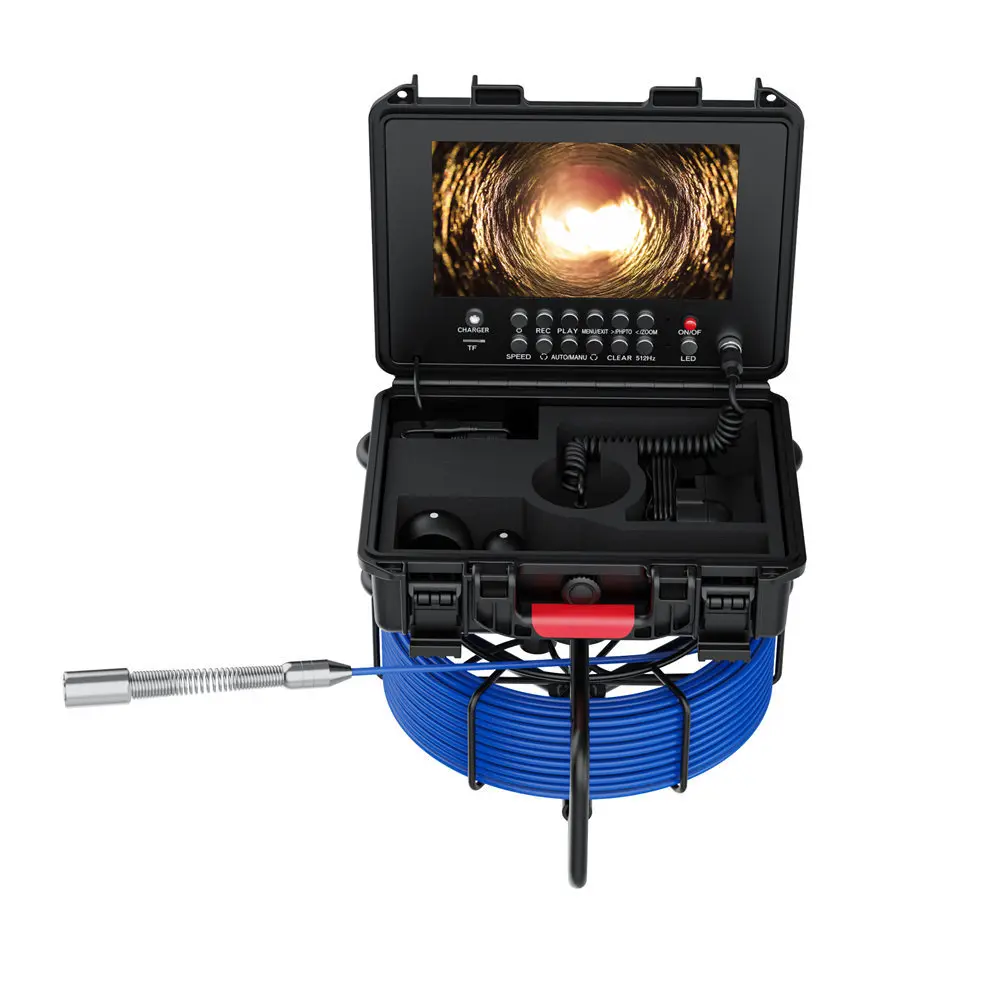 9 inch sewer industrial pipeline endoscope camera inspection system can record recording meter meter 512HZ