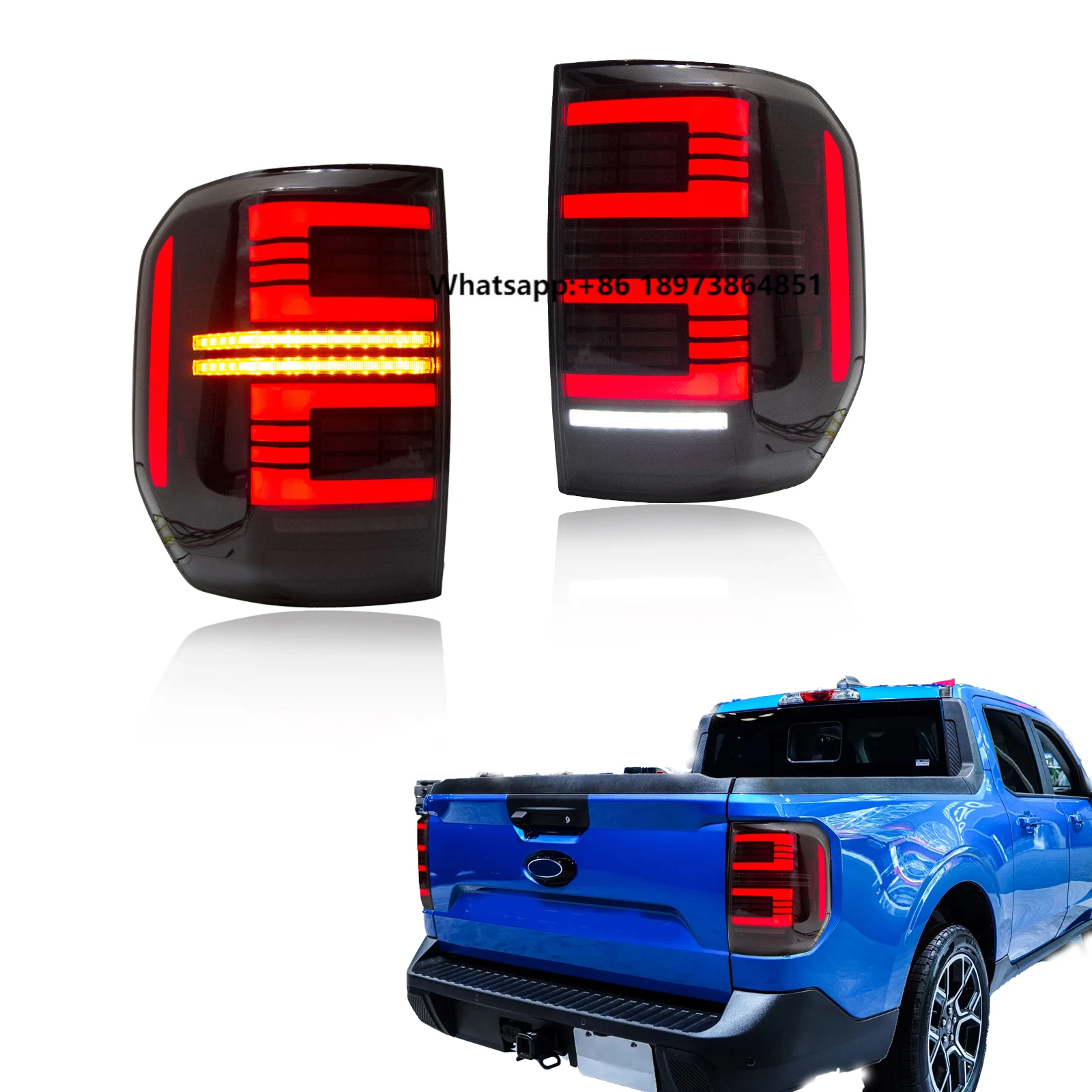 

HOS Upgrade Car TAIL LAMP for FORD MAVERICK 2022 LED Tail Lights 2023 Modified Rear Lamp 2024 Brake Lamp