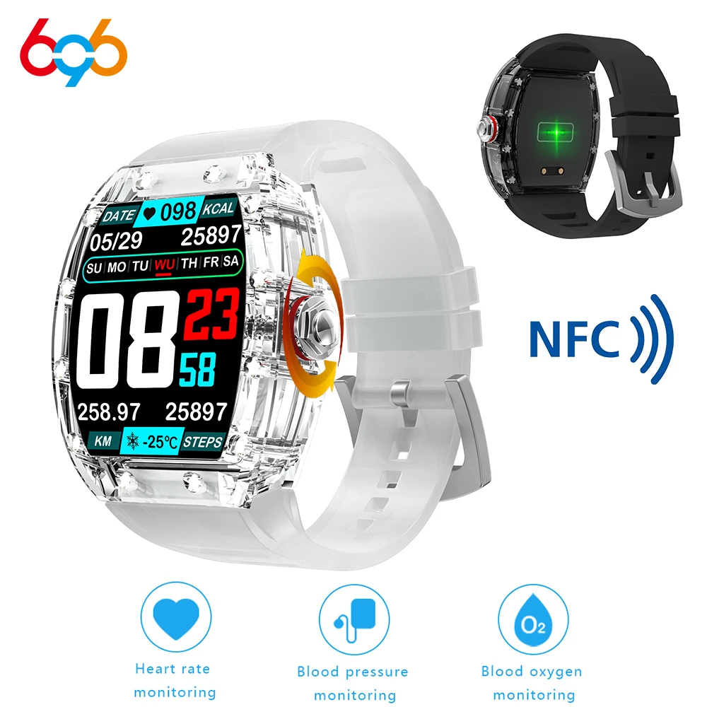 

2024 New NFC Smart Watch Women Bracelets Heart Rate Monitoring Sports Fitness Tracker Fashion Ladies Men Waterproof Smartwatch