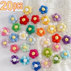 5-10Pcs Wool Knitted Flowers Appliques Sew On Patches Floral Petals Appliques Decor for DIY Crafts Clothes Wedding Party Decor