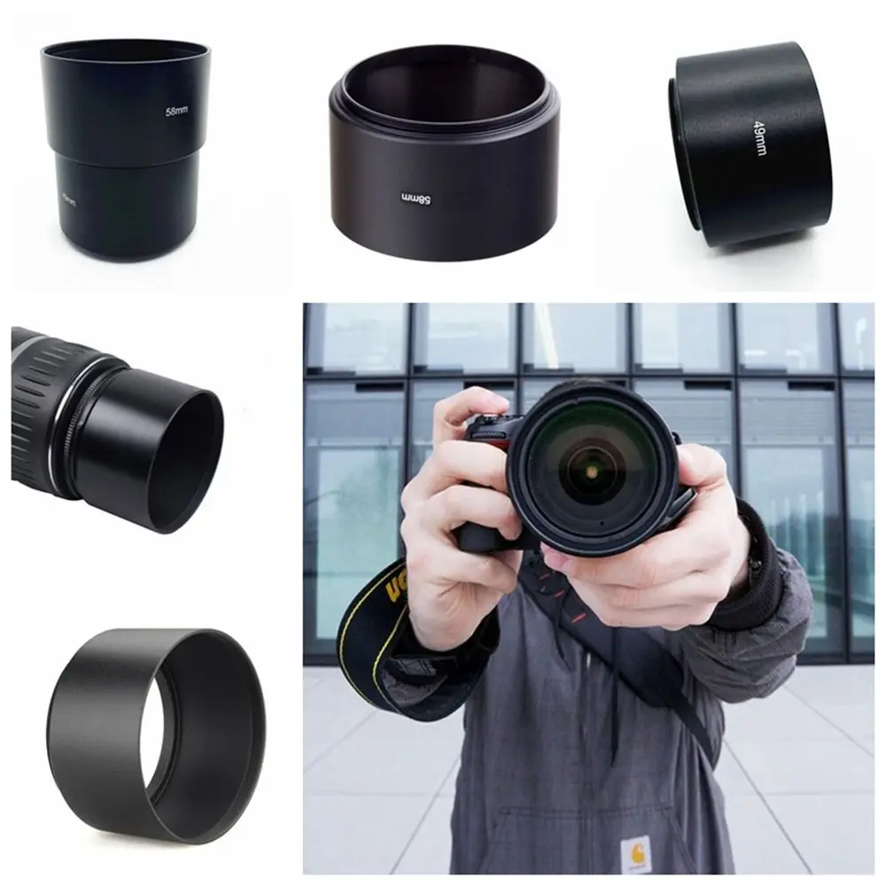 49mm 52mm 55mm 58mm 62mm 67mm 72mm 77mm Long Metal Lens Hood for Camera Lens Hood