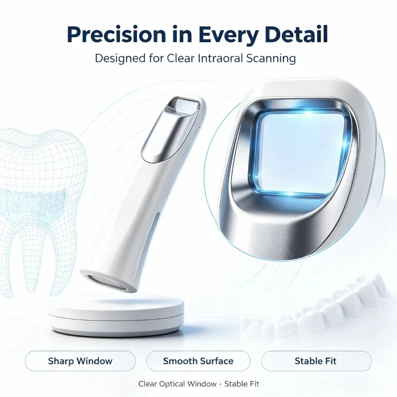 1/3Pcs Denta Intraoral Scanner Tips Head/Cap for 3Shape TRIOS 3 Manual Power Source Wired/Wireless/CORE Dentist Consumables