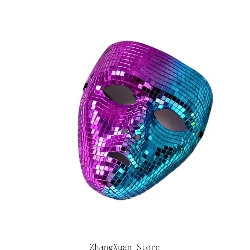Party-Spiegelmaske mit vollständiger Gesichtsform für Themenkleidung und Fotos 3XUF – Detail 3