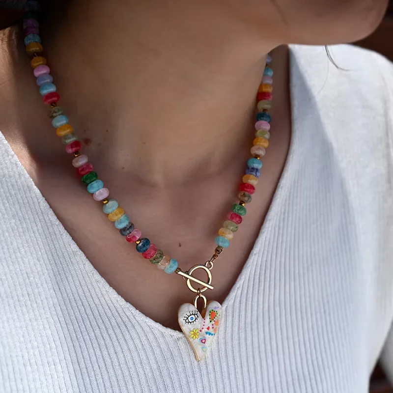Women Accessories Drawing - Cute Women Handmade Colored Glass Beaded