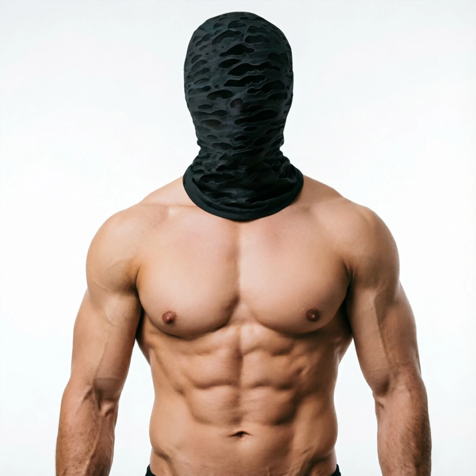 Damen Herren Balaclava Mütze Cosplay Kopfbedeckung Distressed Zerrissene Vollgesichtsmaske Party Halloween Festival Accessoires – Detail 1