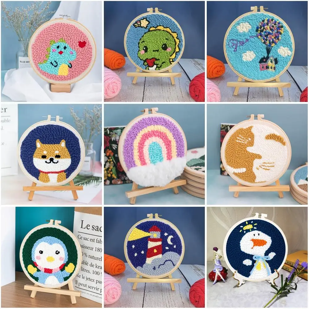 

for Beginners Sewing Accessories DIY Crafts Needle Thread Needle Punch Poke Embroidery Kit Cross Stitch Kit Embroidery Hoop