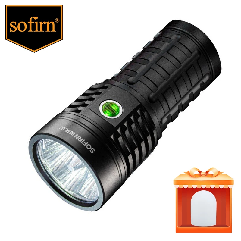 Sofirn Q8 Plus linterna LED súper potente 16000lm USB C recargable 21700 Anduril 2,0 antorcha XHP50B carga inversa