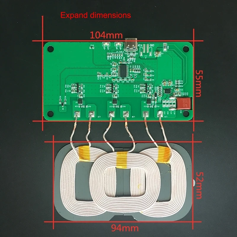 12V 5V 2A Wireless Fast Charger Charging Transmitter Module Circuit Board 5W/10W/15W Coil Receiver For CAR