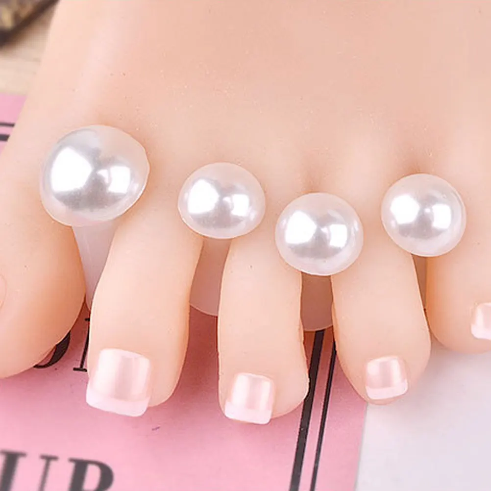 

8pcs Toe Separators Silicone Nail Art Pedicure Tools Toe Divider Bunions Correction Gel Spacers Manicure Accessories Reusable