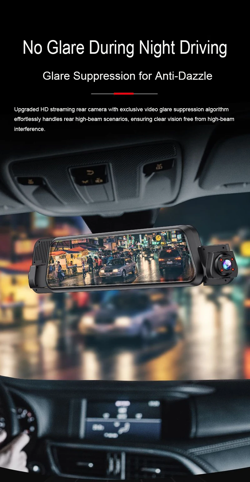 Streaming-Dashcam mit 4 Linsen, Voll-Touchscreen, App-Steuerung, 24-Stunden-Parkmodus, Nachtsicht, Bewegungserkennung, G-Sensor, Zeitraffereffekt, Privatsphäre-Aufzeichnung – Detail 18