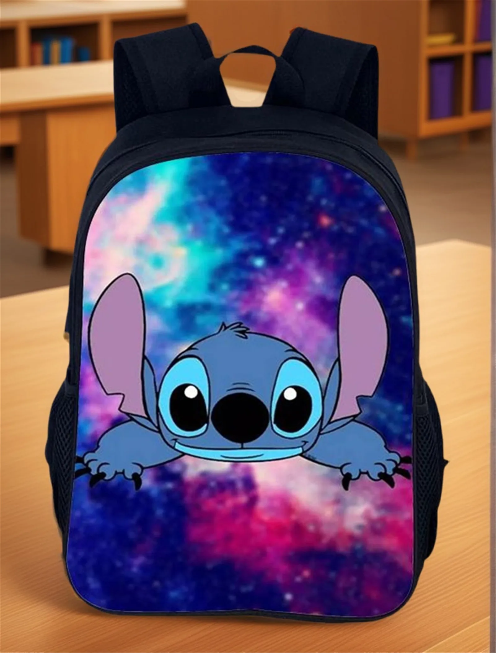 

Детский холщовый рюкзак Stitch, водонепроницаемый дорожный рюкзак Disney, школьная сумка с героями мультфильмов, легкая сумка для книг для мальчиков и девочек