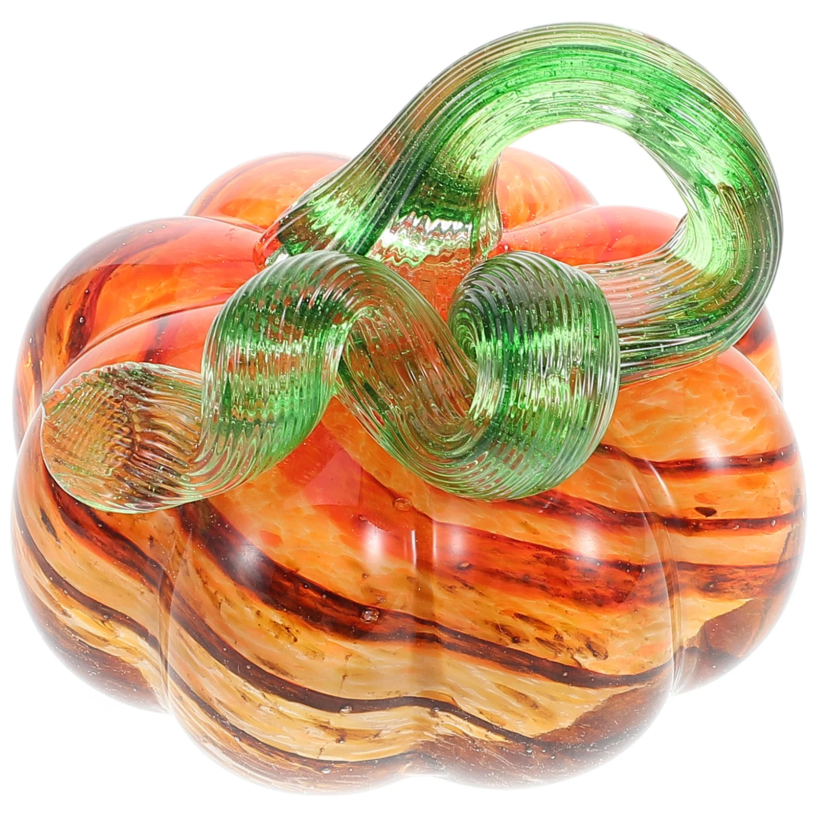 

Thanksgiving Glass Pumpkin Orange Amber 80mm Hand Blown Fall Glass Pumpkin Table Decor Harvest Halloween Centerpiece