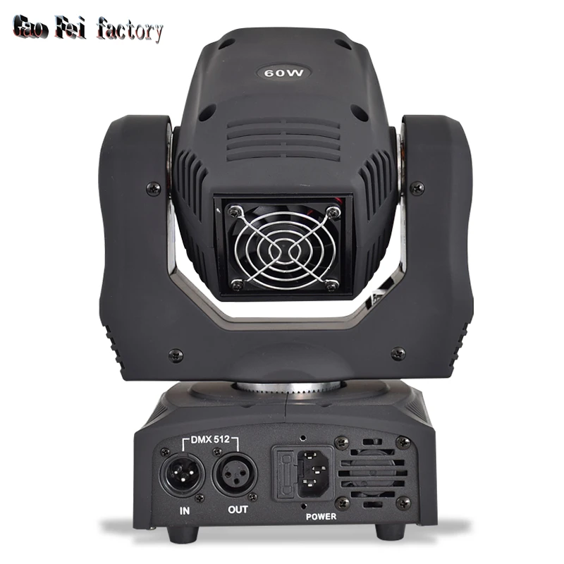 Imagem -02 - Led Moving Head Light com Fly Case 3-faced Prisma Rotação para dj Stage Dança Home Party Movil Iluminação 60w