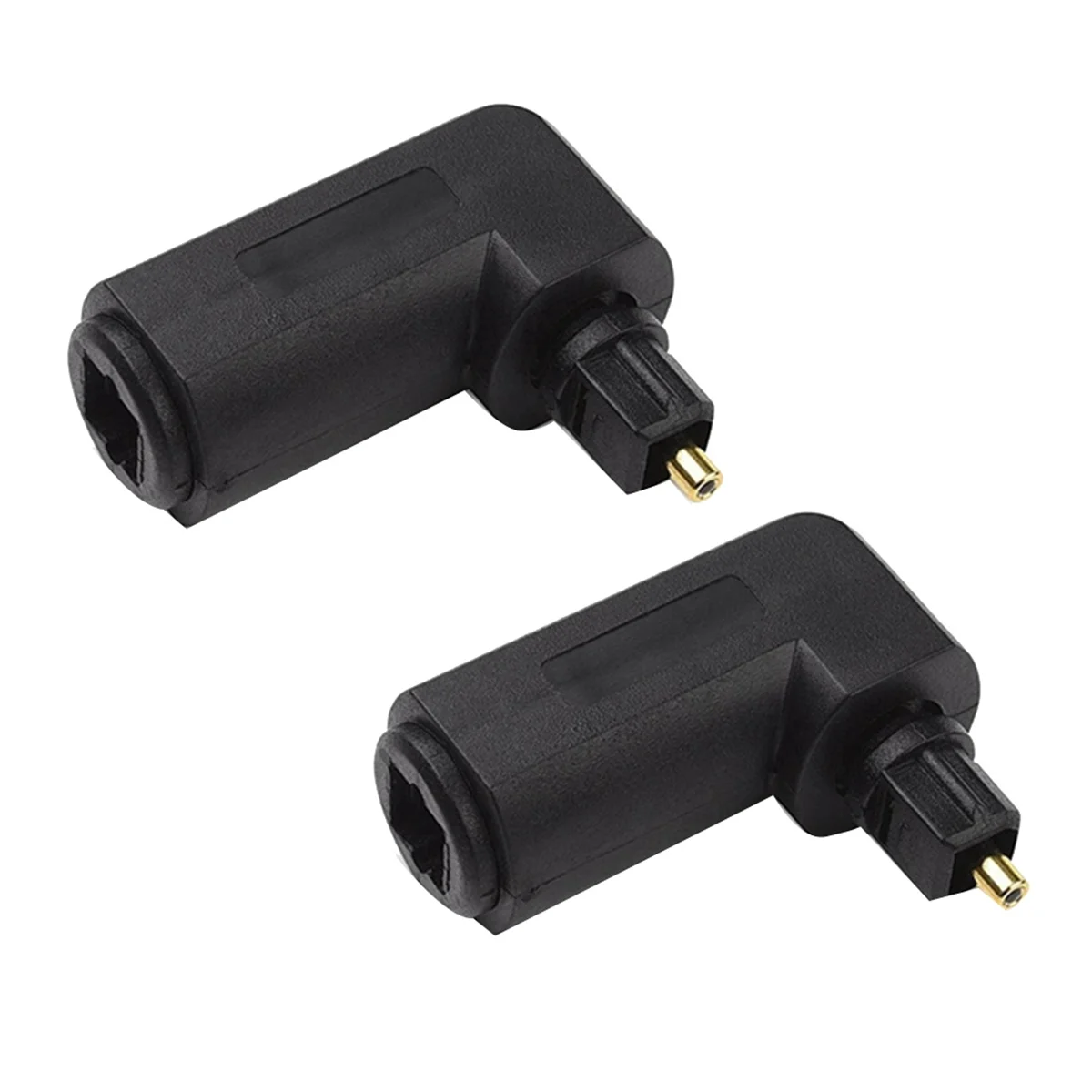 2PCS Digital Audio Video Cables Digital Optical 90 Degree Audio Cable Adapter Male to Female Right Angle Toslink