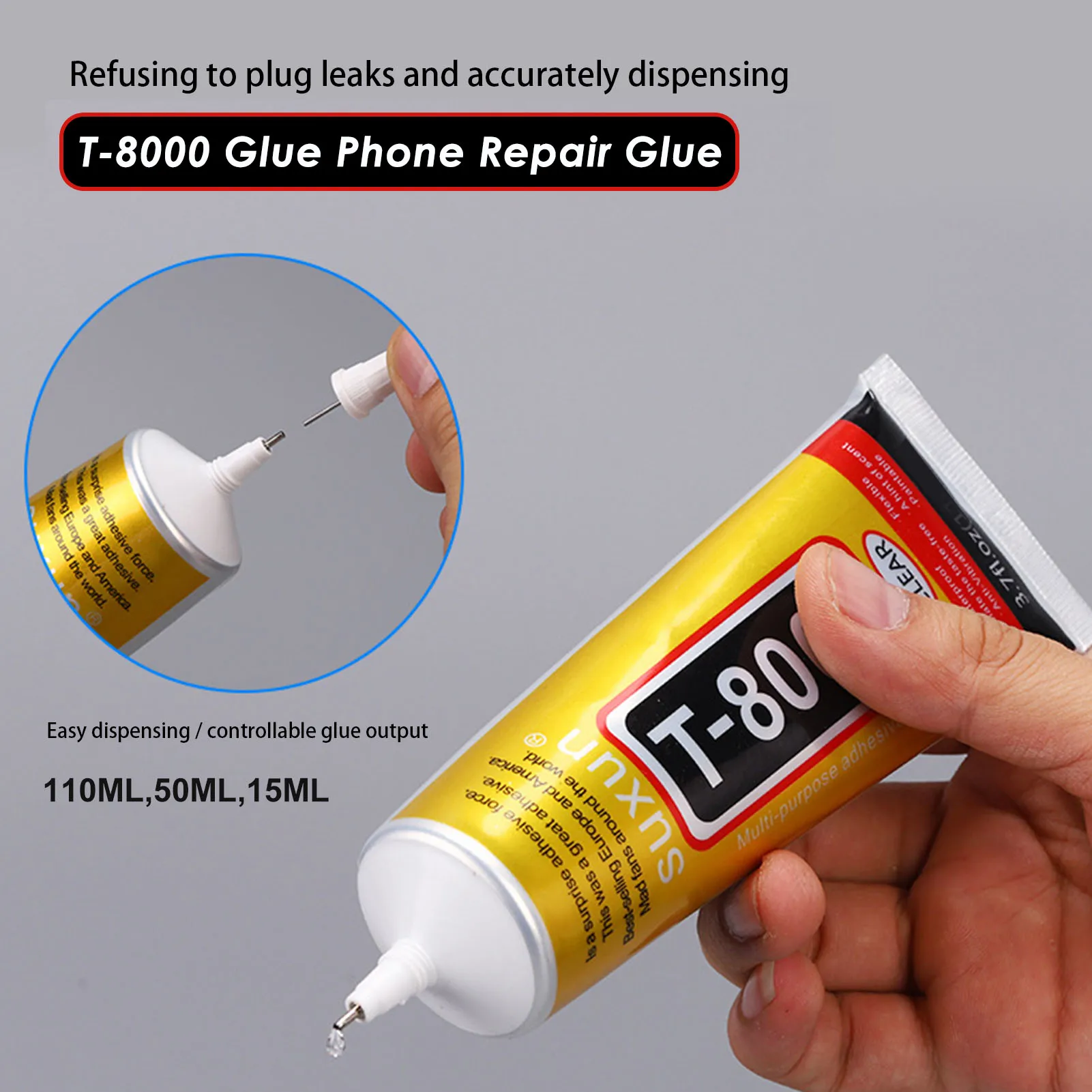 T-8000 Glue 15ml/50ml/110ml Mobile Phone Repair Glue Mobile Door and Window Repair Glue Car Beauty Glue Auto Accessories