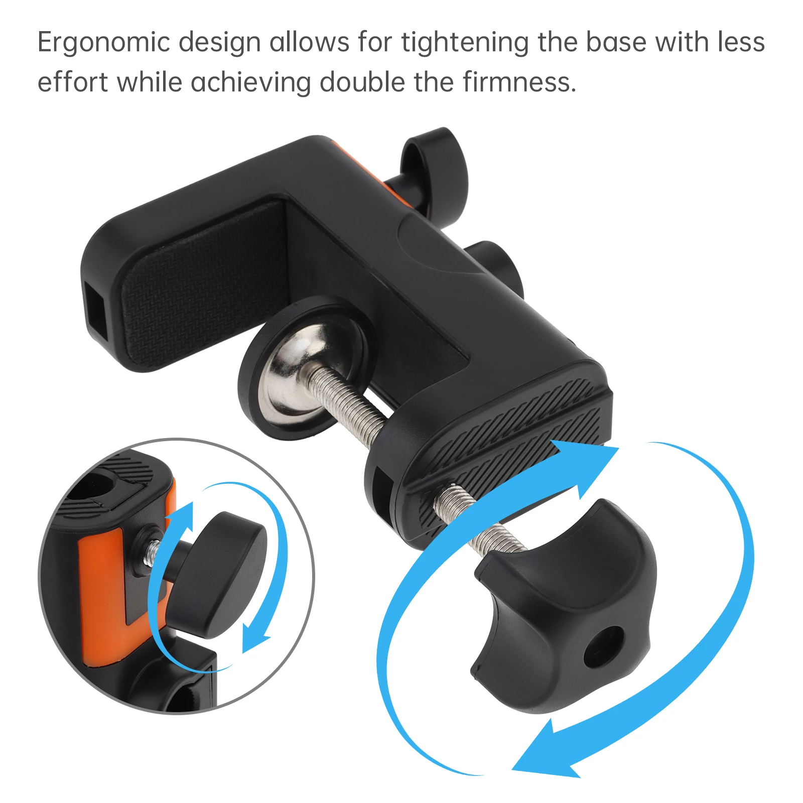 Table Clamp Mount Desk Lamp Clamp 2-In-1 Table Mounting Clamp Universal Bracket Clamp for Desk Lamp / Microphone Stand 5