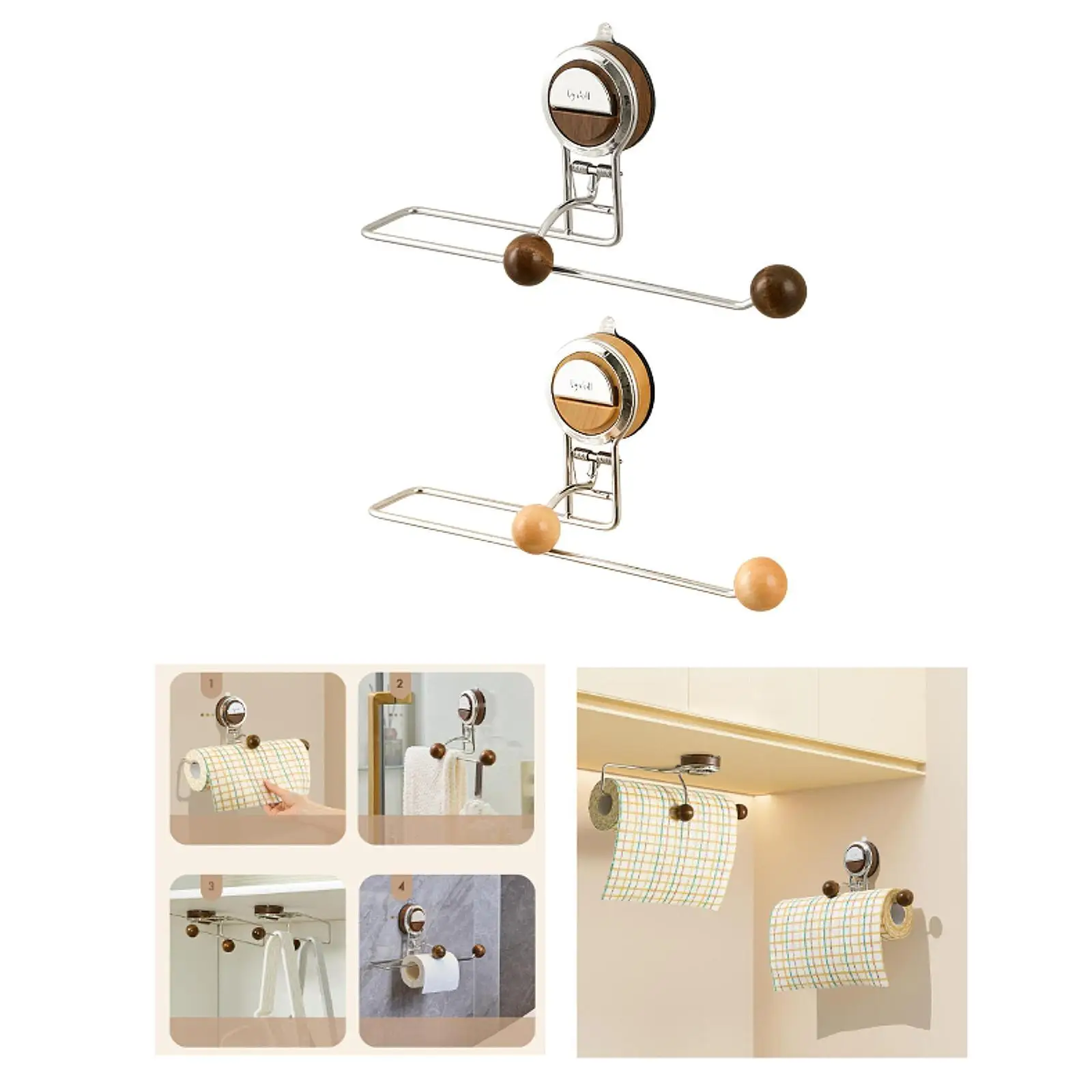 

Держатель для бумажных полотенец без дрели для кухни, ванной комнаты, настенное крепление, вешалка для бумажных полотенец