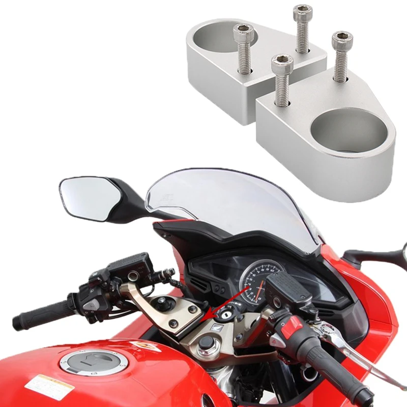 Super Sale 1 Pair CNC Handlebar Risers Bar Clamp Adapter for Honda VFR800 VFR 800 2014-2018 Accessories