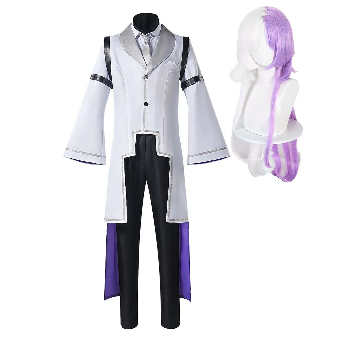 

Anime Bungou Stray Dogs Cosplay Sigma Costume OR WIG For Men
