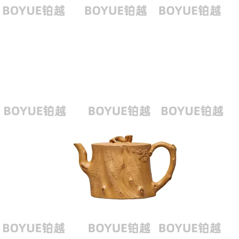 Handmade Yixing Purple Clay Teapot Golden Section Mud Plum Blossom Design Traditional Kung Fu Tea Pot Ceramic Vessel