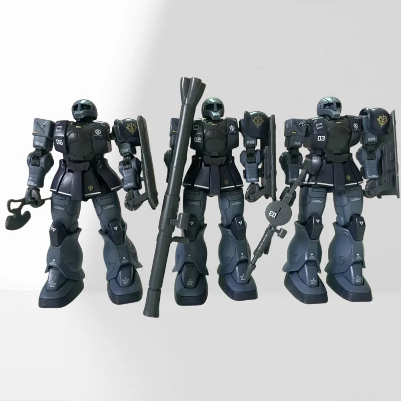 GTO HG 1/144 MS-05 ZakuⅠ 블랙 트라이 스타 Mech 조립 모델 키트 액션 피규어 데스크탑 장식 인형 어린이 장난감 선물