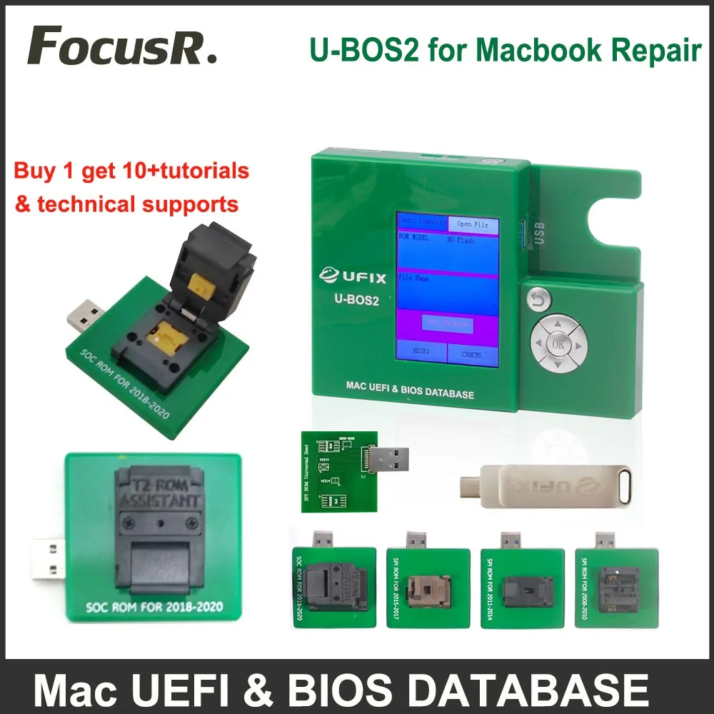 

Ufix U-BOS2 Remove EFI Lock Firmware Lock PIN Code Lock Data T2 / M1 Chip ROM Write Recovery Programmer for MacBook 2008 to 2020