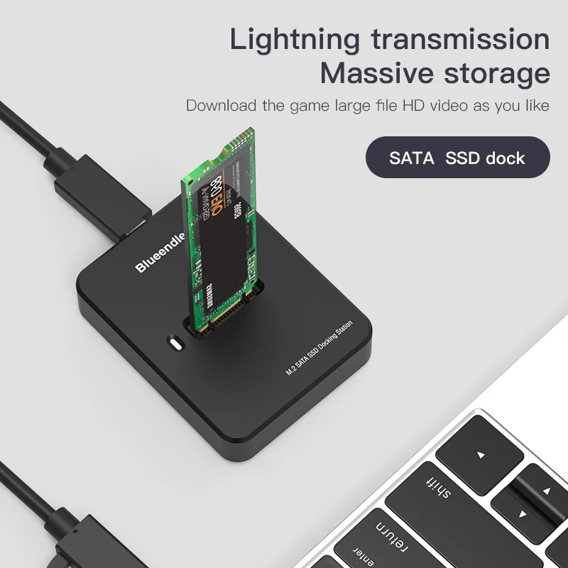 Zewnętrzny dysk twardy SSD Obudowa dysku twardego M.2 SSD 10 Gb/s M.2 NVME SATA Stacja dokująca SSD Online Przepustowość odczytu i zapisu dla komputera PC