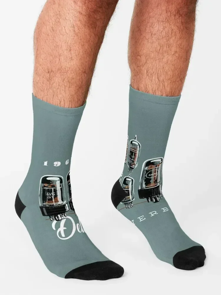 1965 Deluxe Reverb vacuum tubes Socks loose Hiking boots colored cartoon Women Socks Men's